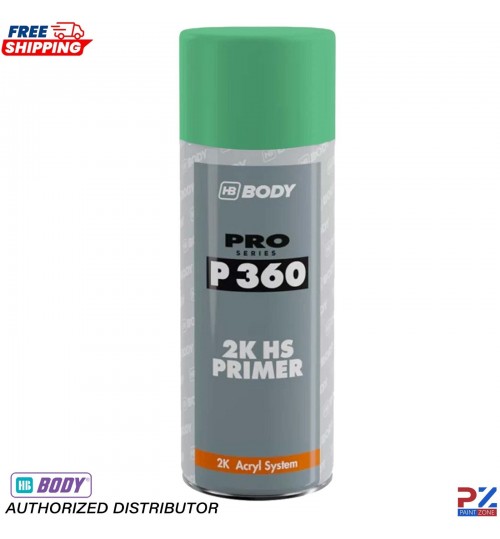 HB Body P360 2K HS Green Primer Spray 400ml – Automotive High Build Aerosol